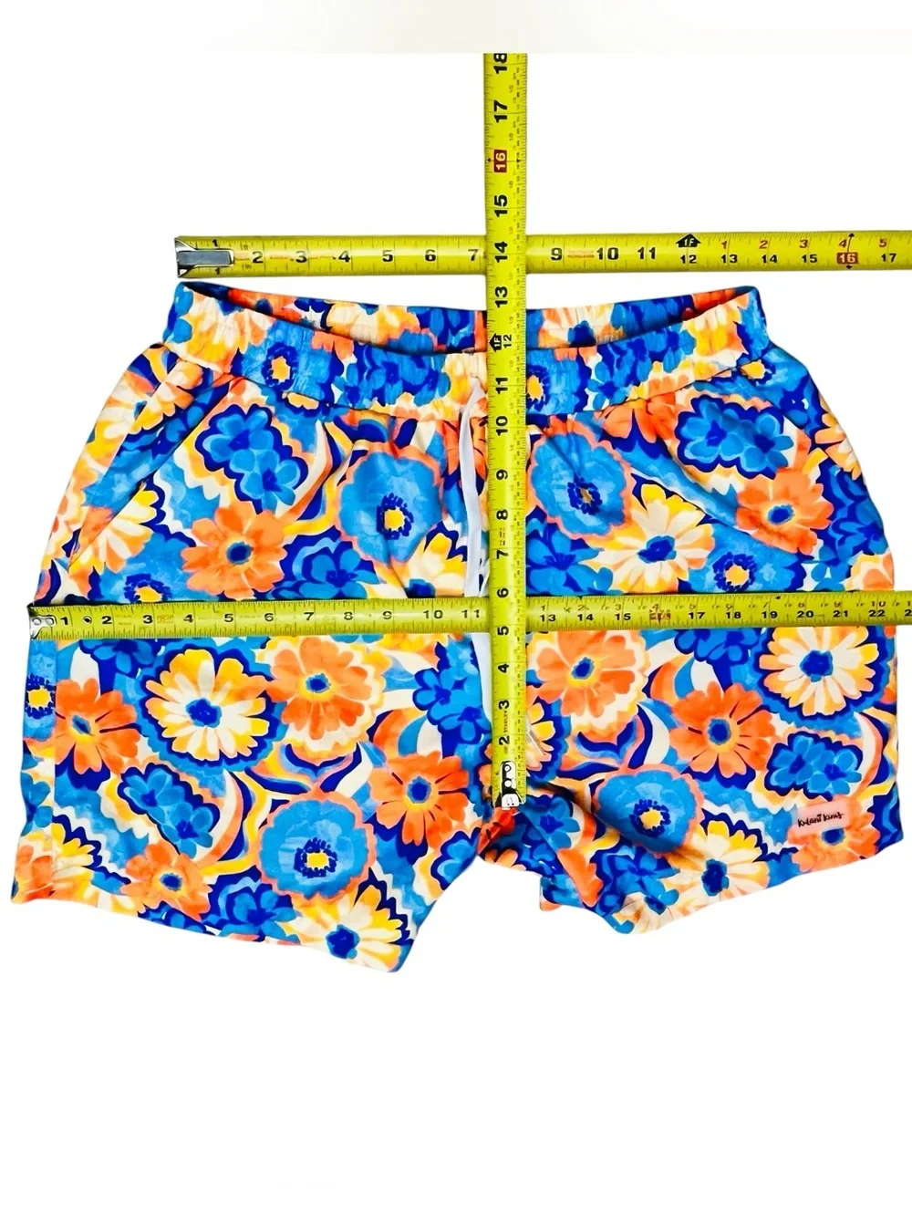 Kulani Kinis Mens Swim Trunks Volleyball Multi Tropical Floral Lining L NWOT